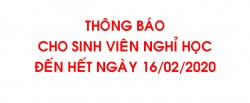 THÔNG BÁO VỀ VIỆC CHO SINH VIÊN NGHỈ HỌC
